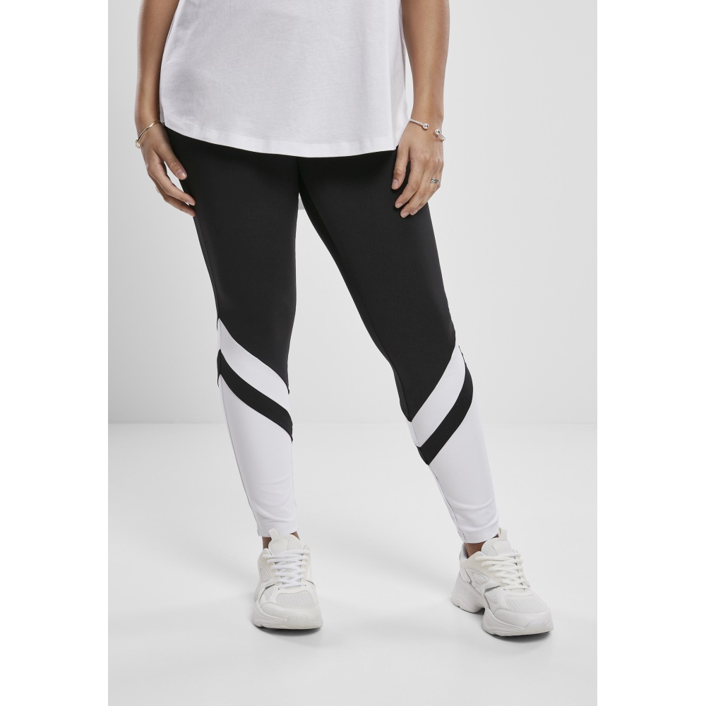 Urban Classics - Arrow High Waist Leggings - Black/White